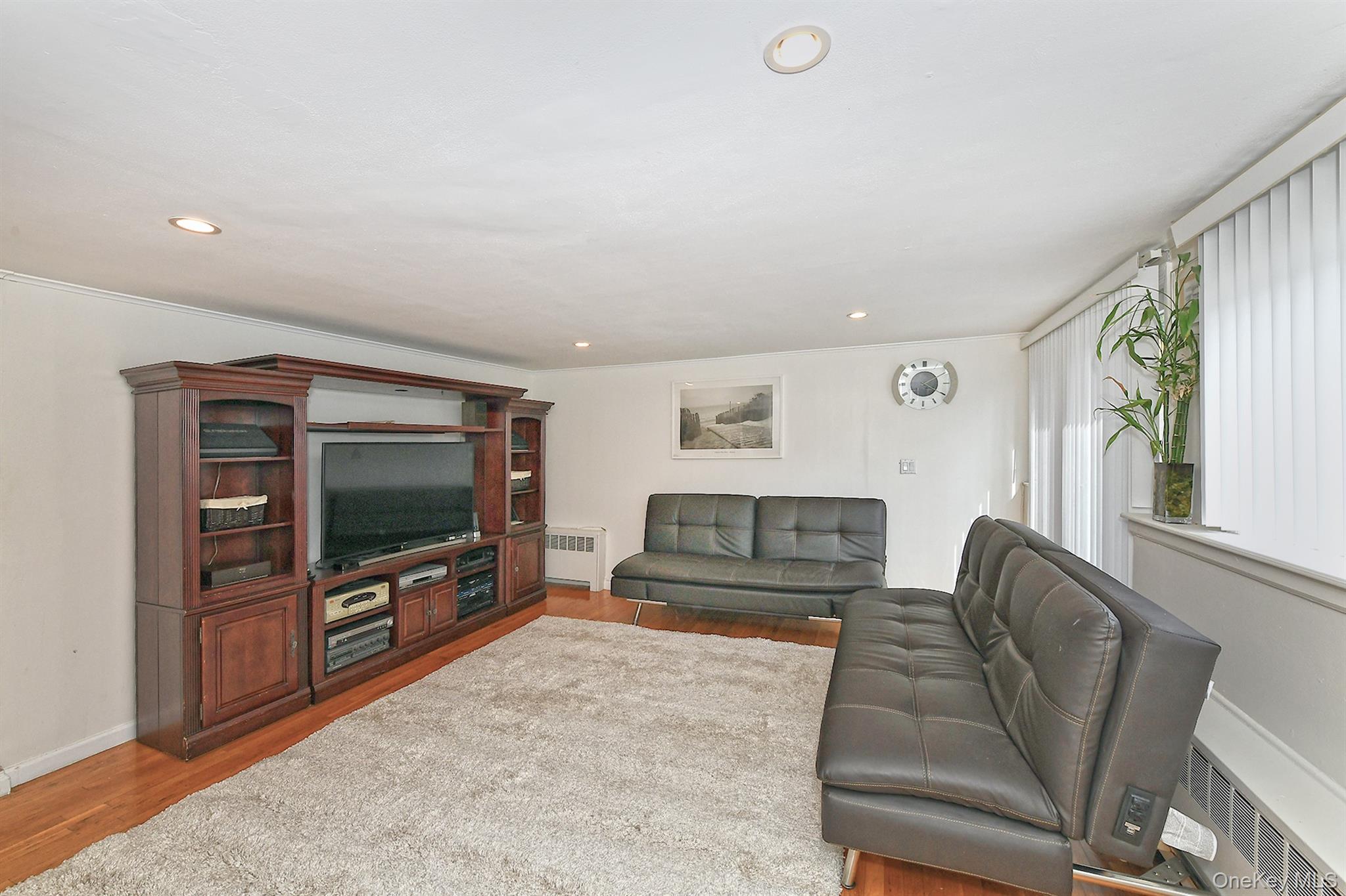 53 Stuart Drive Syosset, NY 11791 - Photo 17 of 24 a living room with furniture and a flat screen tv