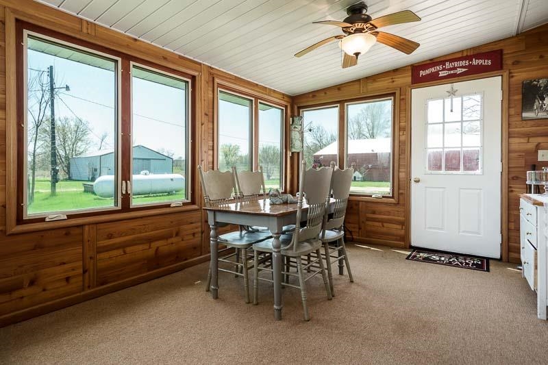 17427 West Douglas Road Brodhead, WI 53520 - Photo 77 of 89 a view of a dining room with furniture window and outside view