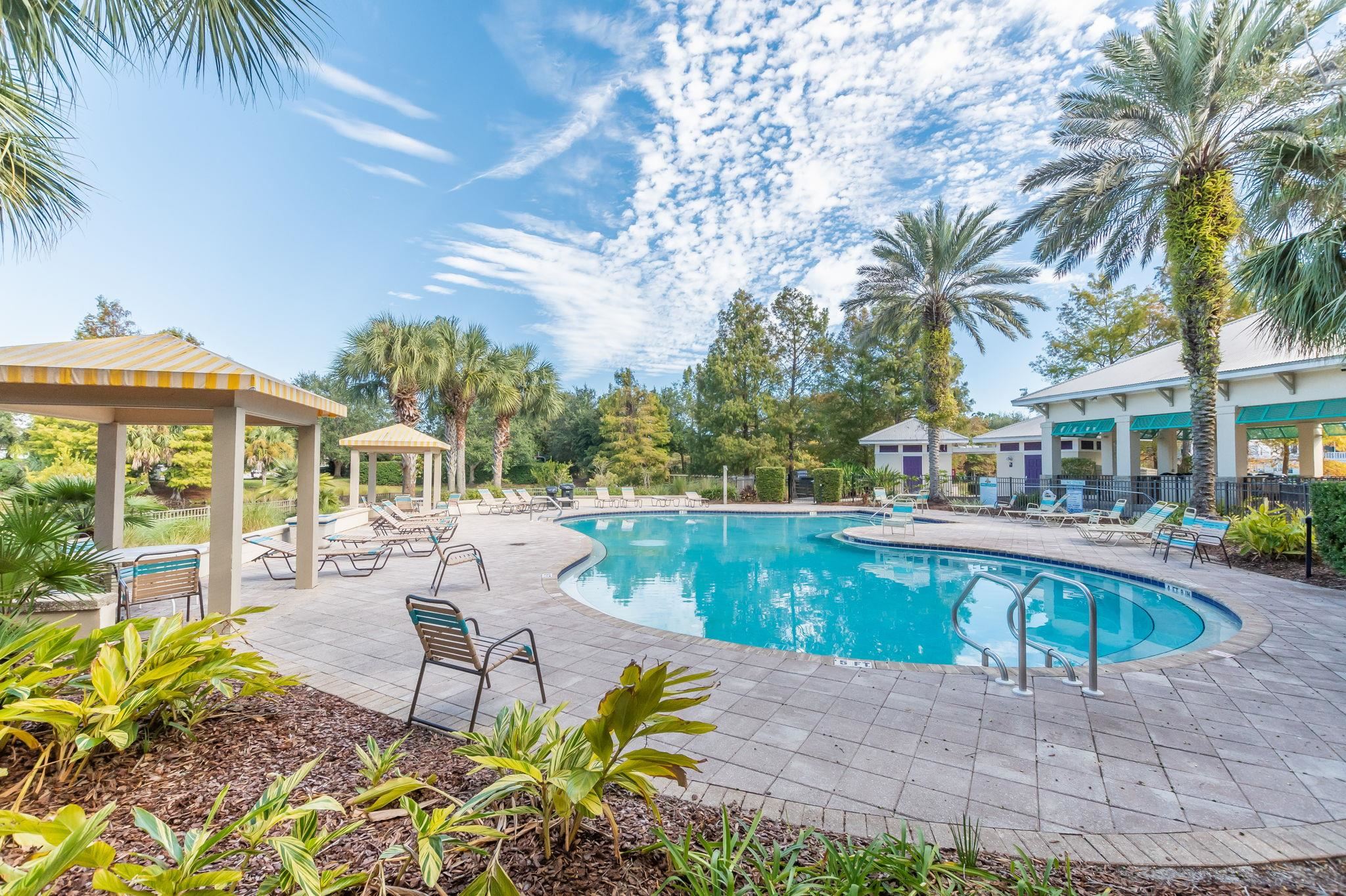 1184 Overdale Road St. Augustine, FL 32080 - Photo 72 of 75 Community pool featuring a patio area and a gazebo