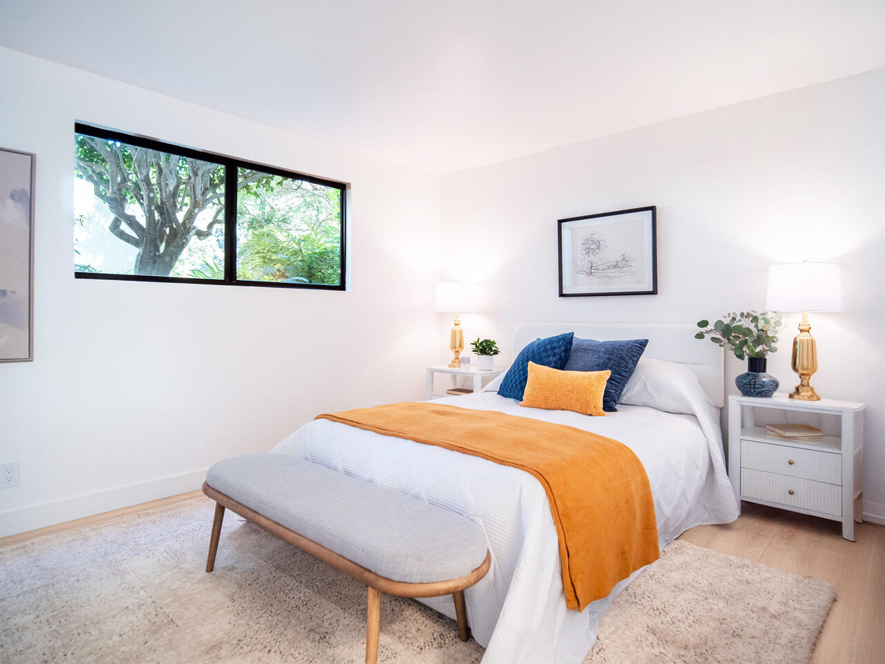 3375 Foothill Road, Unit 514 Carpinteria, CA 93013 - Photo 15 of 24 a bedroom with a bed and a painting on the wall