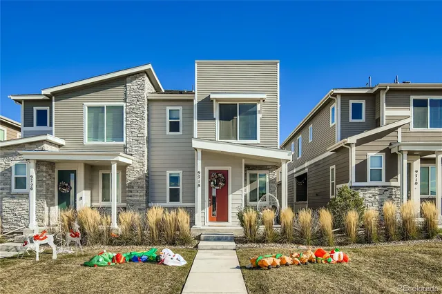 a front view of a house