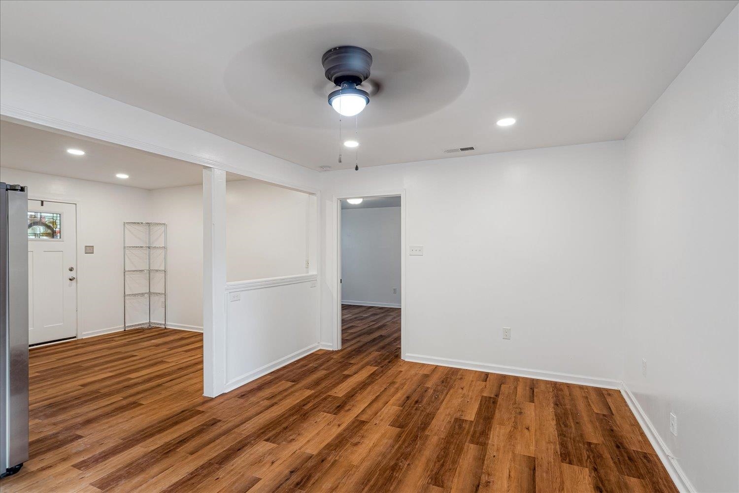 8371 McCalla Road Millington, TN 38053 - Photo 20 of 27 Living room featuring recessed lighting, wood finished floors, and ceiling fan