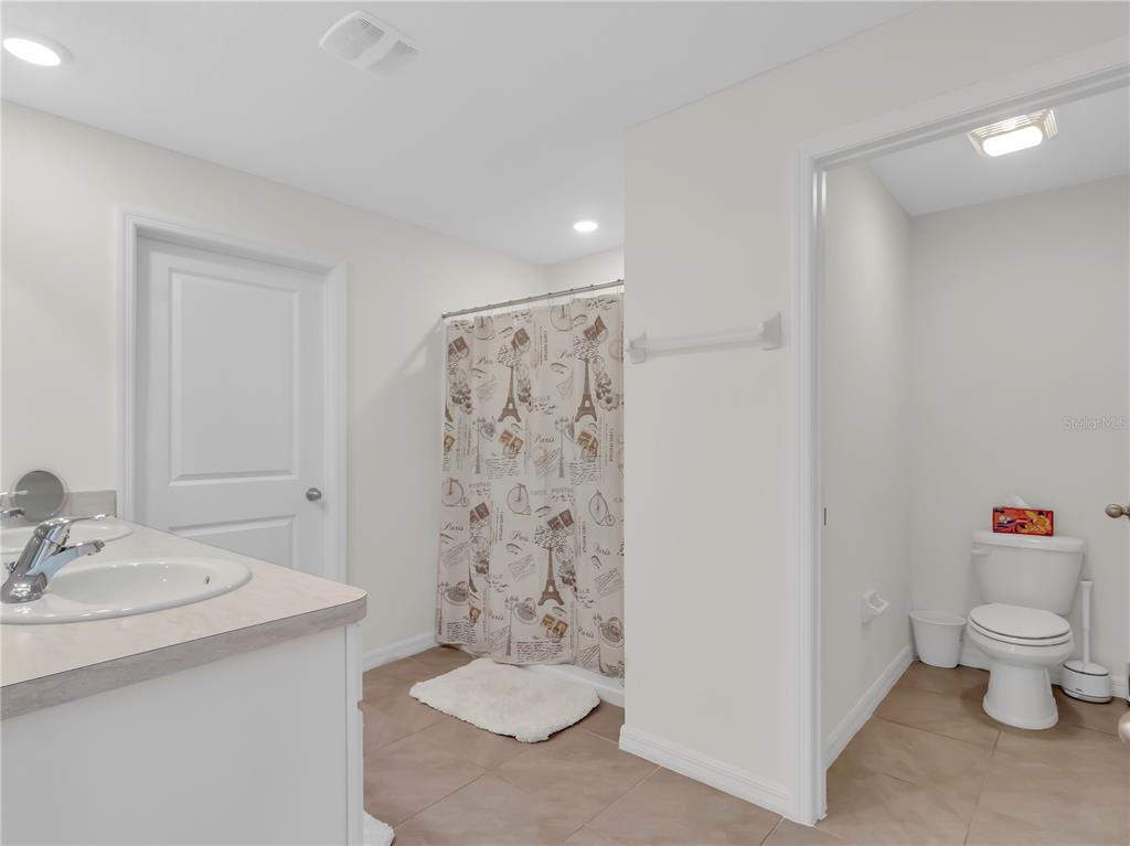 5446 Logan Cave Avenue Wimauma, FL 33598 - Photo 34 of 57 a bathroom with a sink toilet and shower