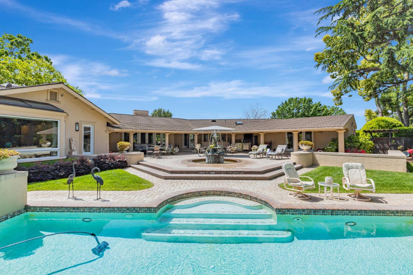 3231 Fieldcrest Drive Sacramento, CA 95821 - Photo 66 of 95 a front view of a house with swimming pool and porch
