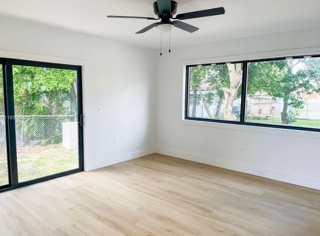 an empty room with a window