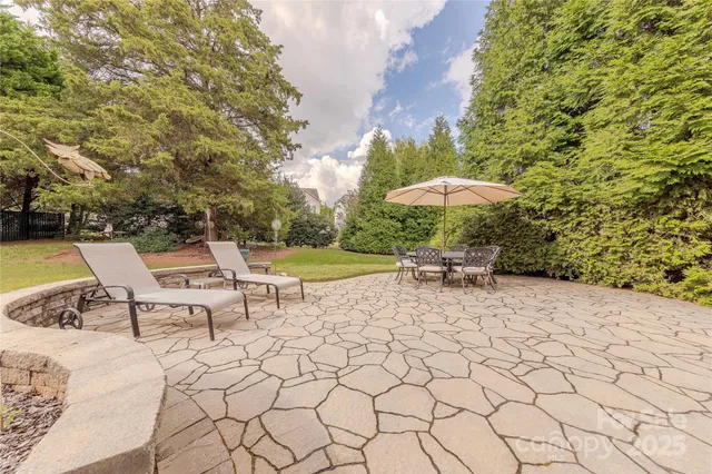 a view of a outdoor space with a patio