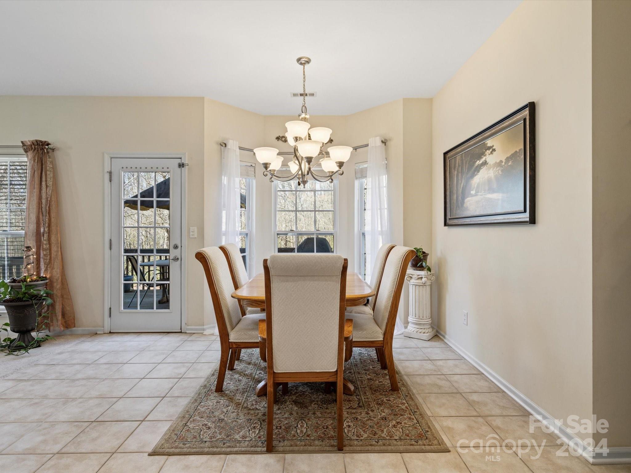 219 Clear Spring Court Fort Mill, SC 29708 - Photo 13 of 38 a view of a dining room with furniture and a chandelier
