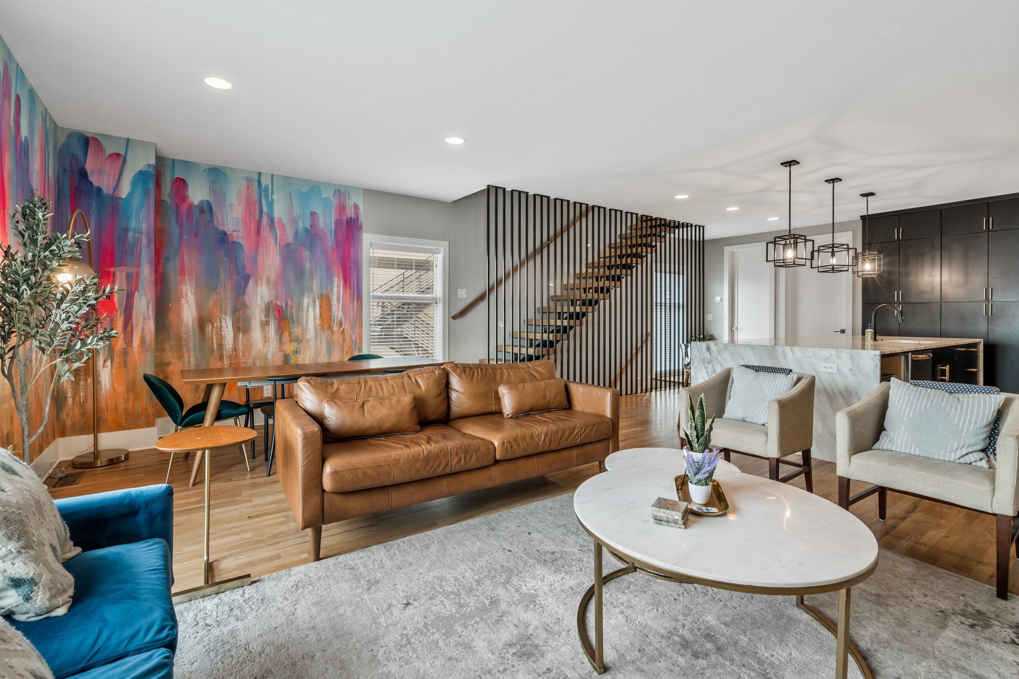 705 27th Avenue North Nashville, TN 37209 - Photo 22 of 41 a living room with furniture and a wooden floor