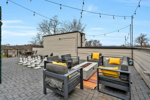 a view of outdoor space with seating area