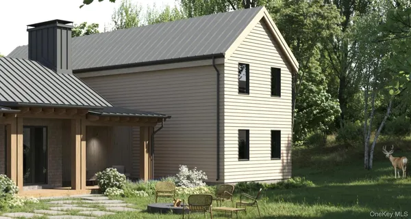 a view of a lake from a yard