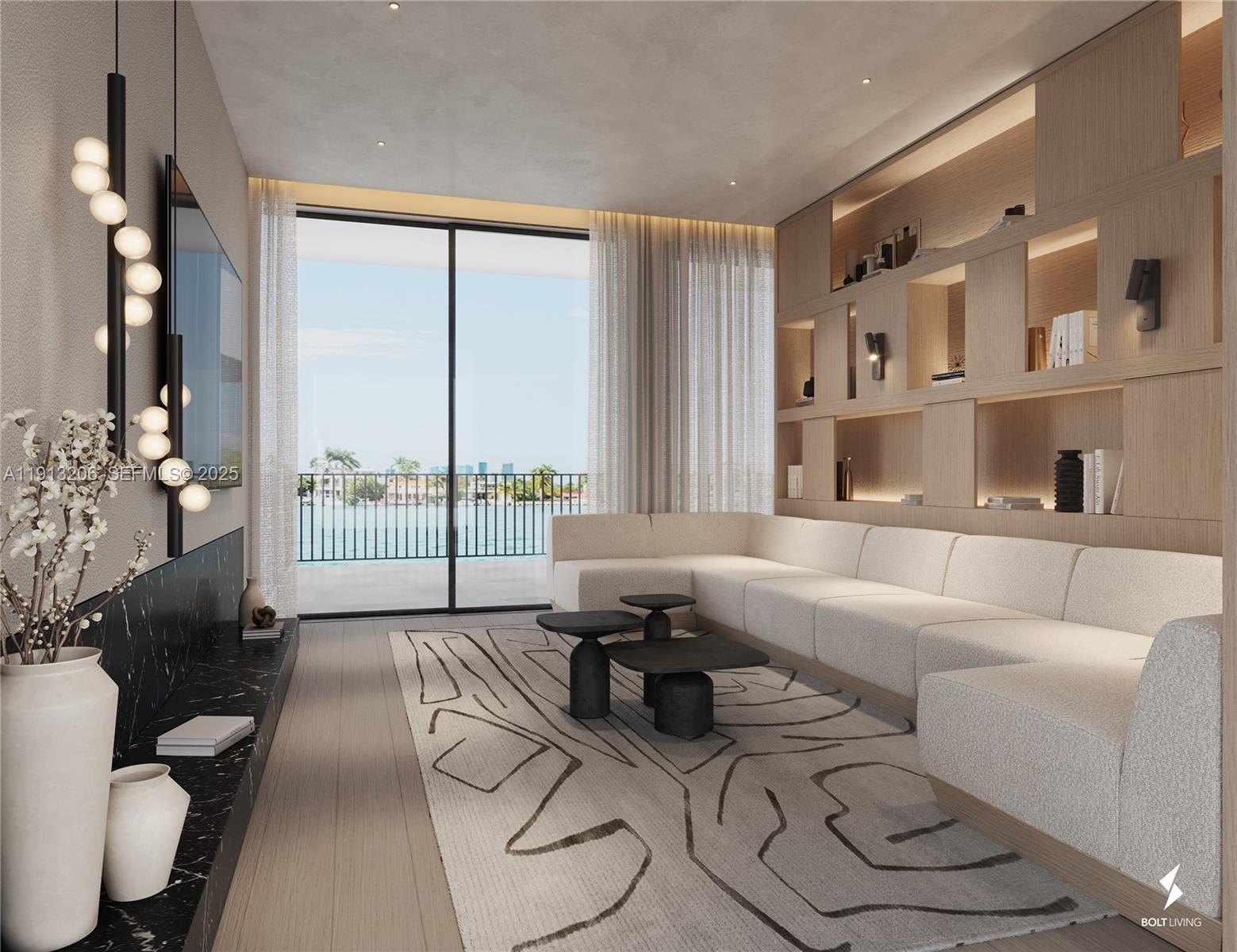 600 88th Street Surfside, FL 33154 - Photo 11 of 27 a living room with furniture and a large window