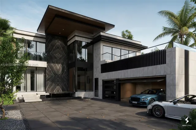 a car parked in front of a building