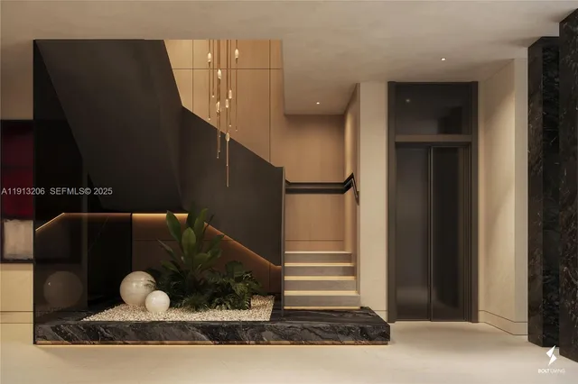 a bathroom with a sink and mirror