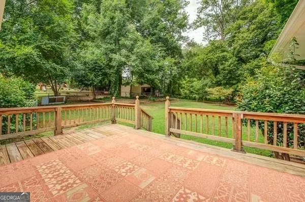 a view of a balcony with lake view