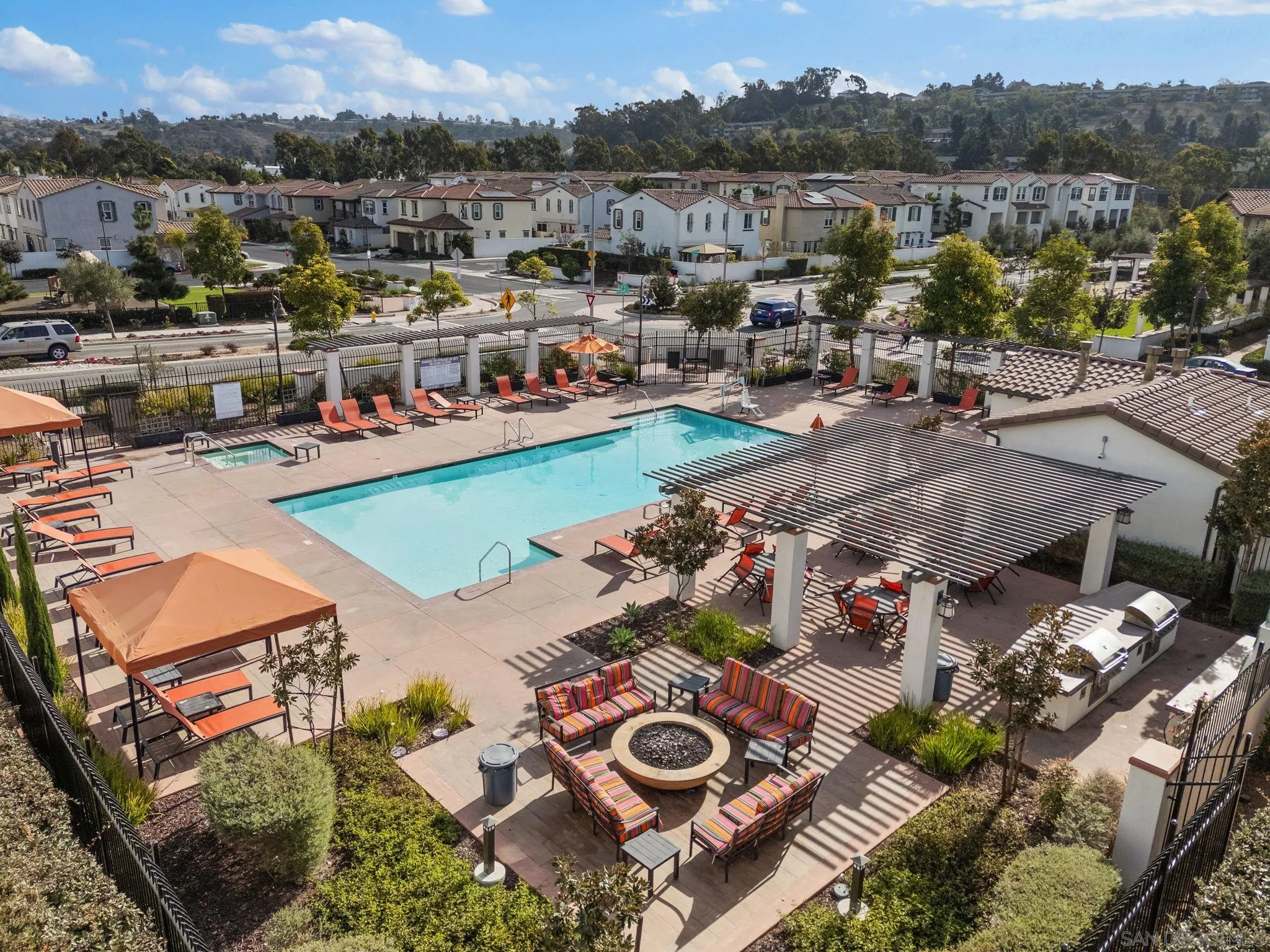 4229 Mission Ranch Way Oceanside, CA 92057 - Photo 26 of 26 an aerial view of a swimming pool patio and mountain view