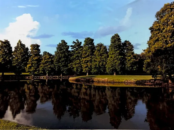 a view of a swimming pool from a lake view
