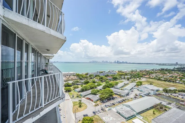 a view of city from balcony