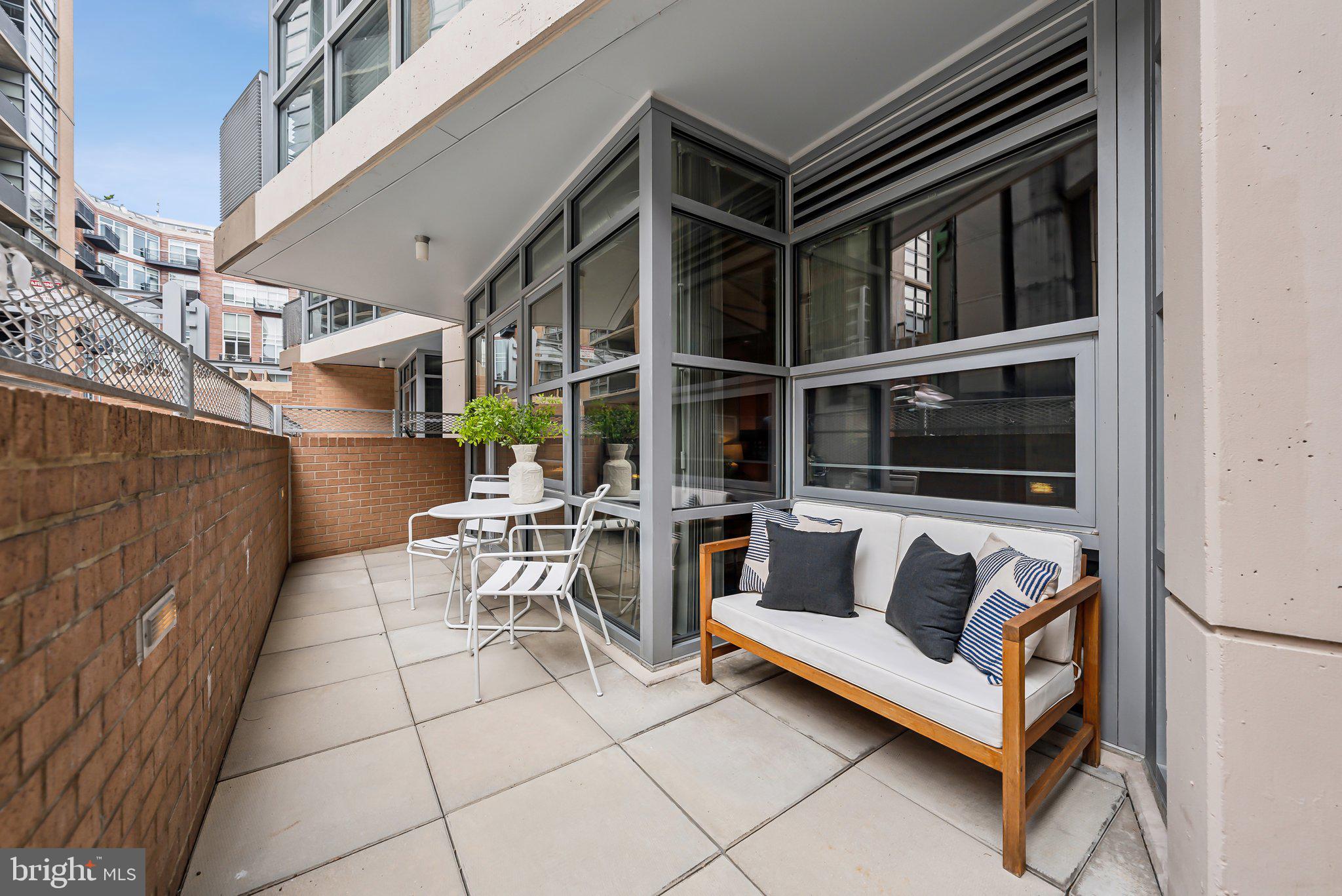 1444 Church Street Northwest, Unit 103 Washington, DC 20005 - Photo 17 of 26 Large private terrace off of the living room