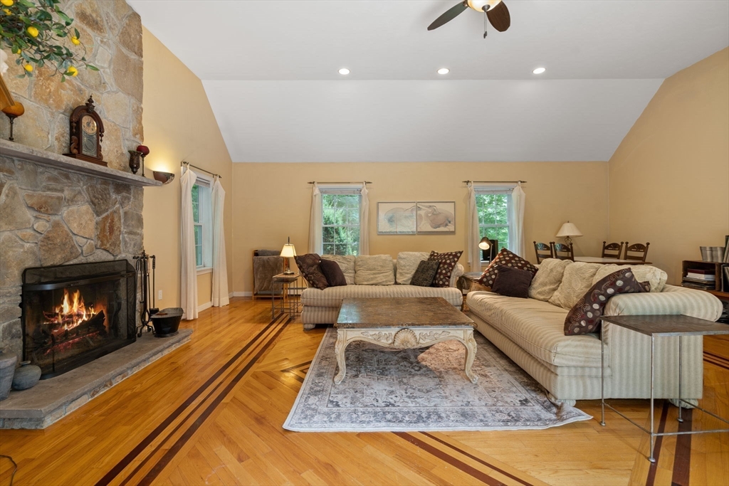 60 Easter Brook Road Lunenburg, MA 01462 - Photo 8 of 37 a living room with furniture and a fireplace