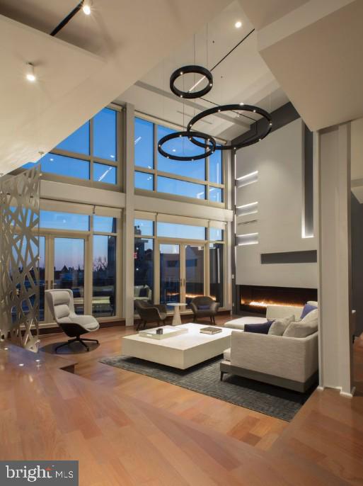 a living room with furniture and patio