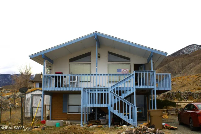 a front view of a house with balcony