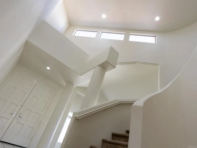 a view of a hallway with entryway