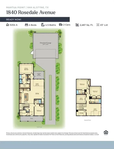 $445,900 | 1840 Rosedale Avenue, Van Alstyne, TX 75495