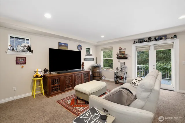 a view of a chair and table in the balcony