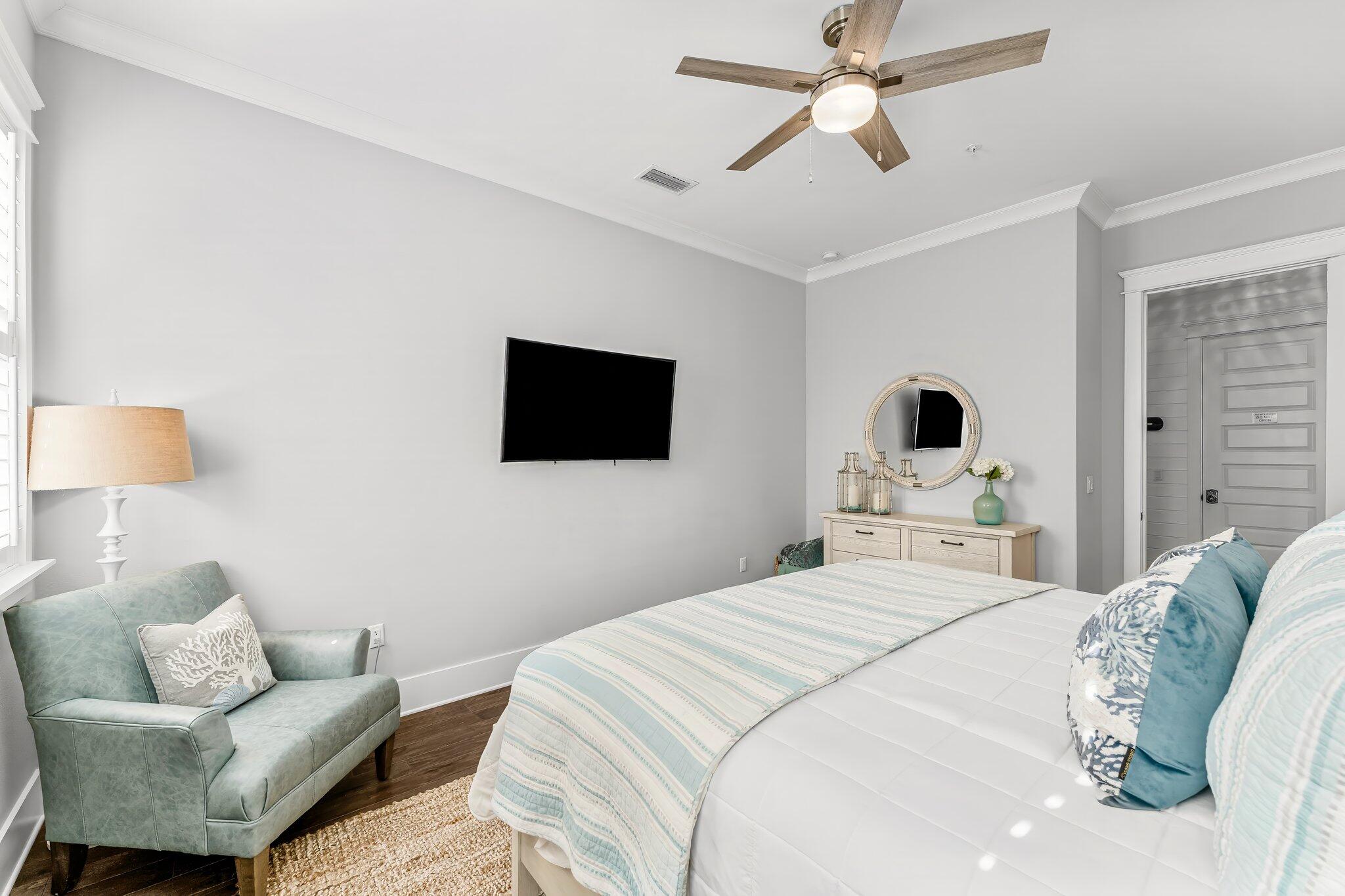 116 Gulfview Way Santa Rosa Beach, FL 32459 - Photo 21 of 59 a bedroom with a bed and a couch