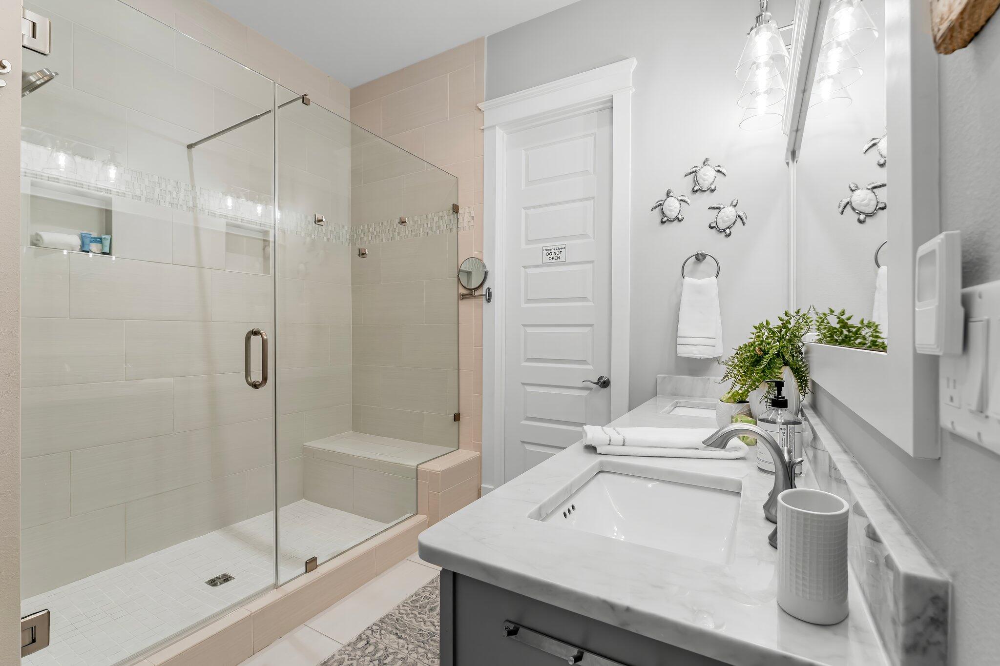 116 Gulfview Way Santa Rosa Beach, FL 32459 - Photo 22 of 59 a bathroom with a sink a toilet and shower