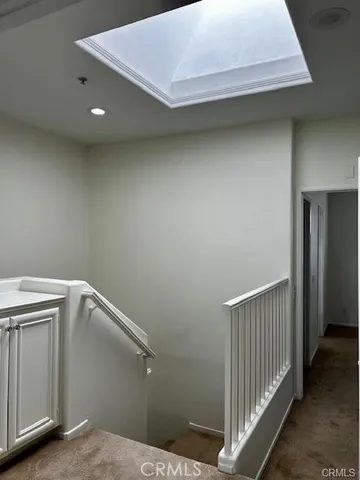 a view of a hallway with entryway