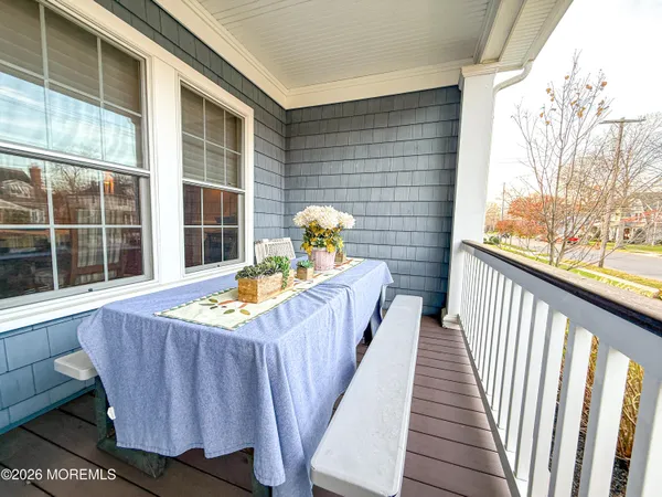 a view of balcony with couch