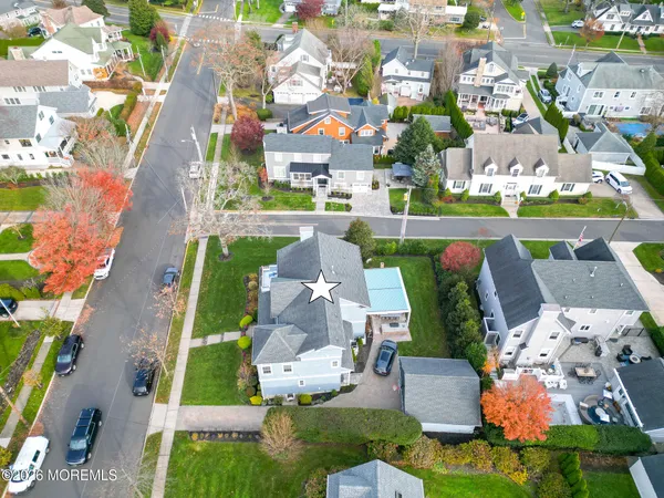 an aerial view of multiple house