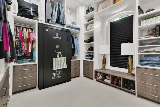 a view of a walk in closet