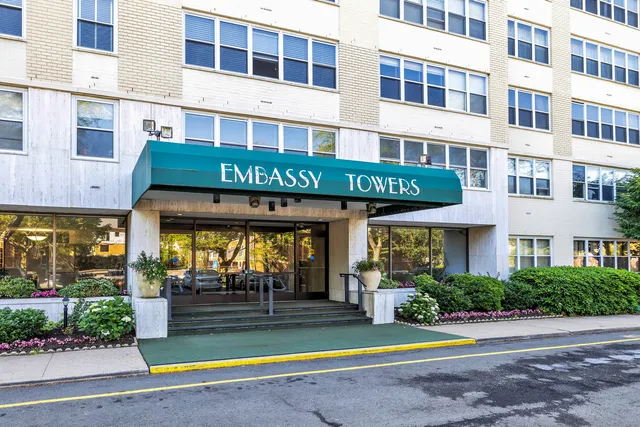 a view of building with yard