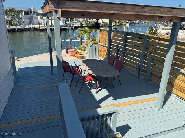 a outdoor view with a sitting space