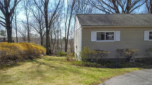 a view of backyard of the house