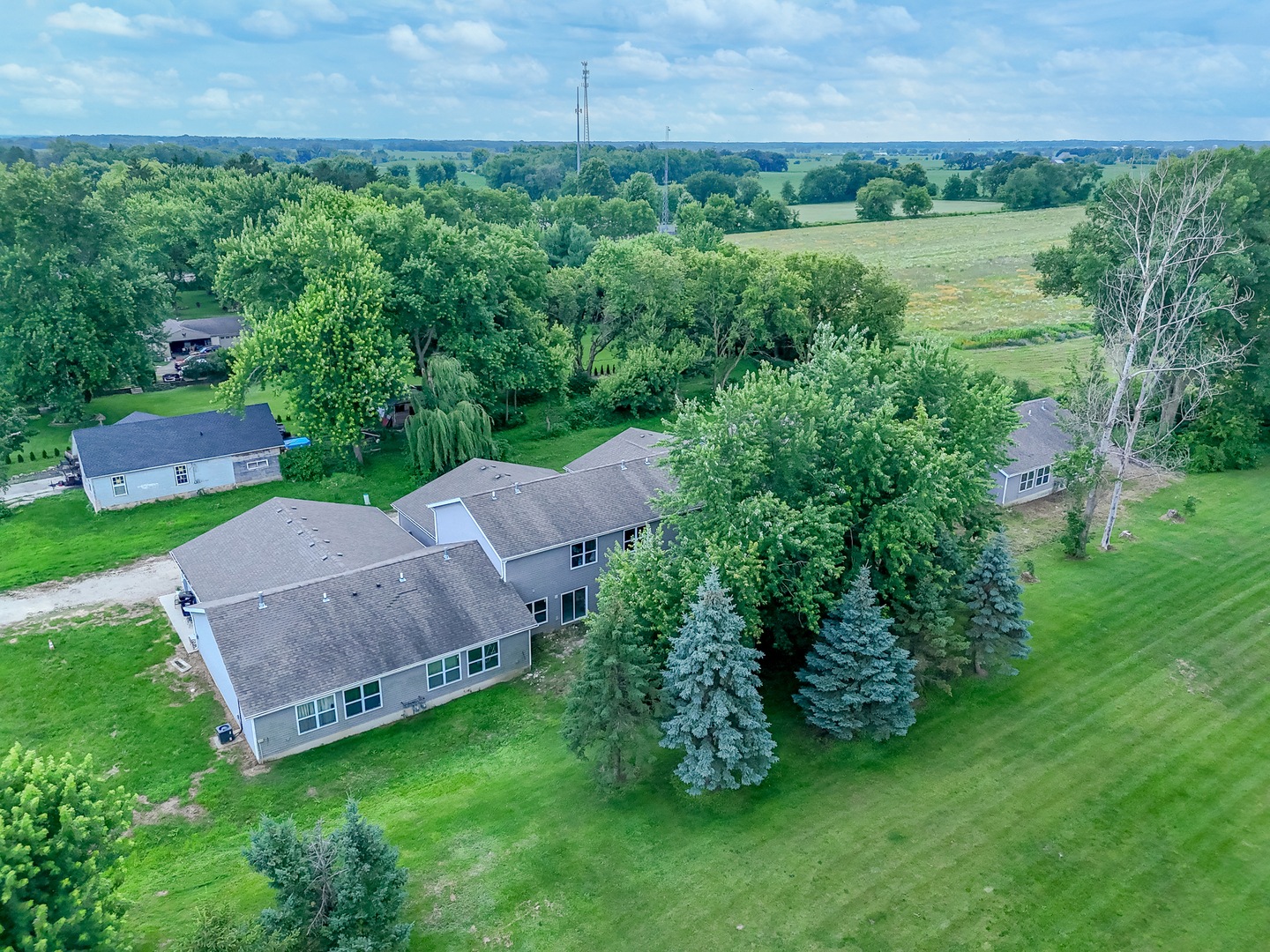 340 North Wooster Street Capron, IL 61012 - Photo 4 of 32 a view of a backyard with plants and a garden