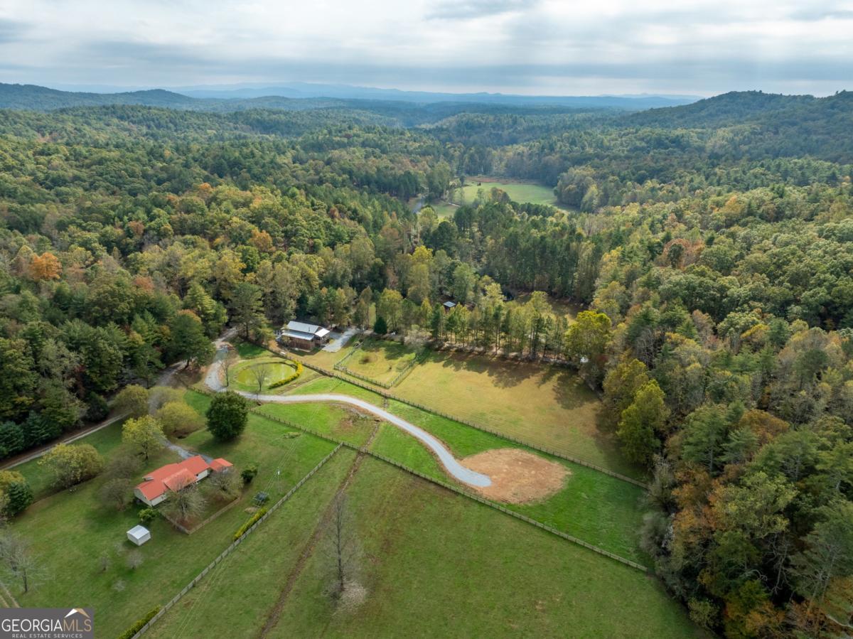 2673 Tails Creek Church Road Ellijay, GA 30540 - Photo 15 of 23 an aerial view of residential houses with outdoor space and trees