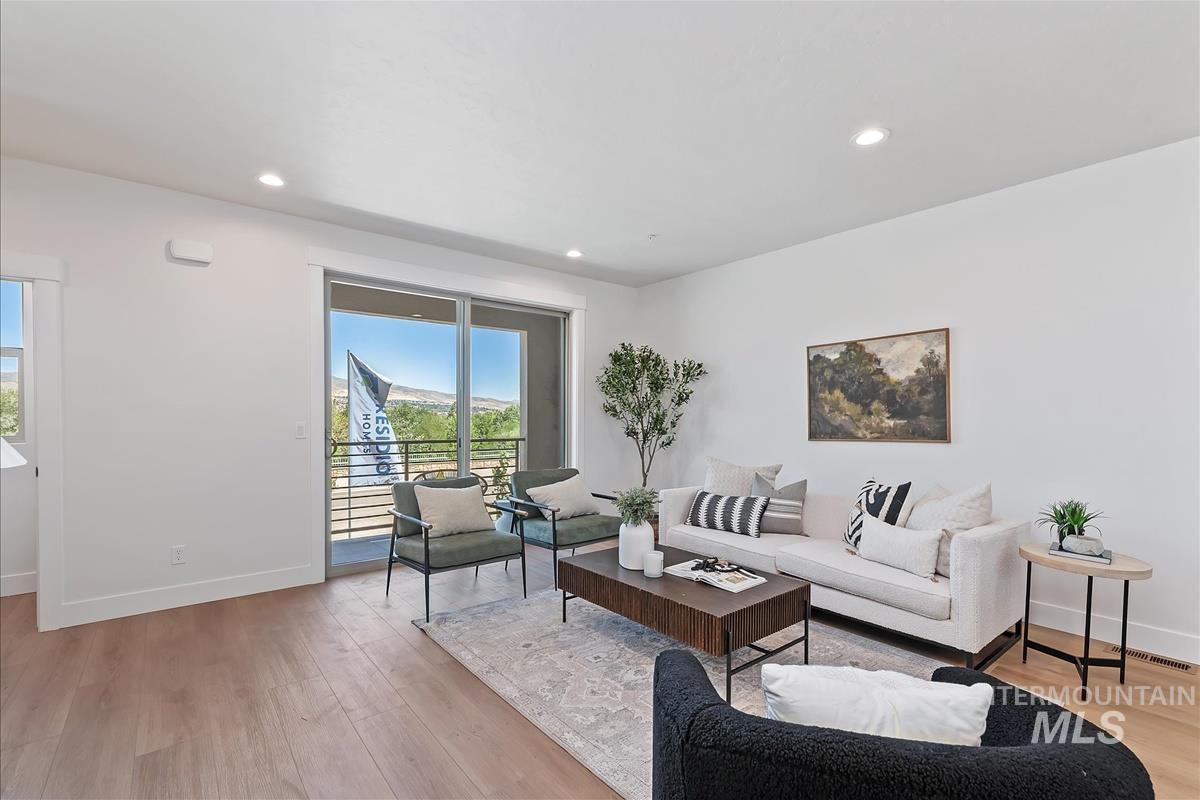 1703 South Federal Way Boise, ID 83705 - Photo 12 of 38 Living room with light wood-type flooring and recessed lighting