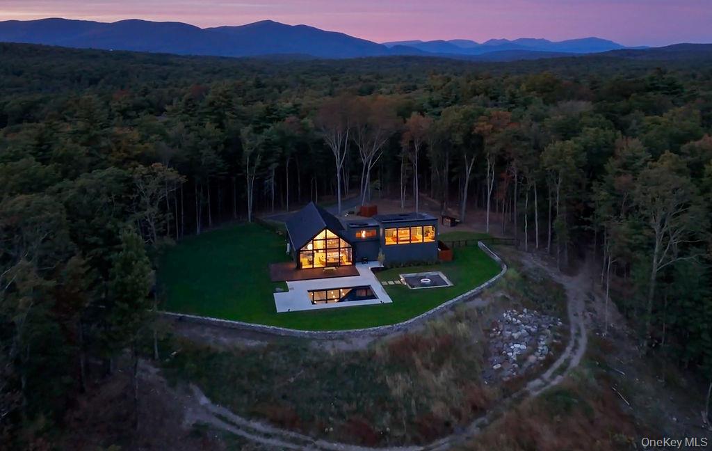 72 Van Tine Road Kerhonkson, NY 12446 - Photo 29 of 29 Aerial view at dusk of a wooded view and a mountain view