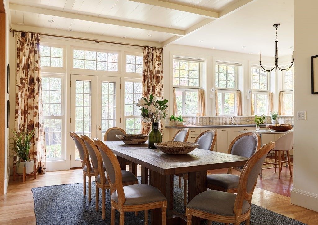 11 Hemlock Road Cambridge, MA 02138 - Photo 12 of 35 a view of a dining room with furniture window and outside view