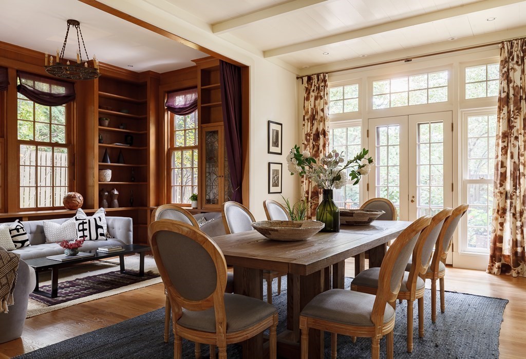 11 Hemlock Road Cambridge, MA 02138 - Photo 13 of 35 a view of a dining room with furniture window and outside view