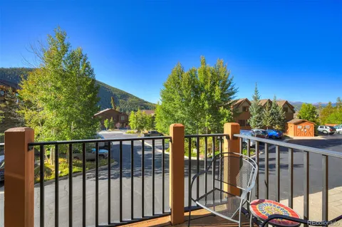 a view of a balcony with an outdoor space