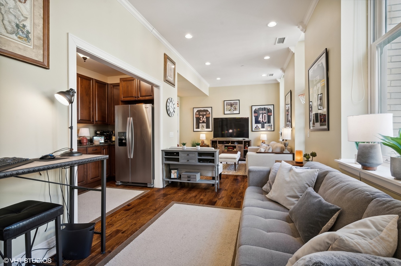 1041 Ridge Road, Unit 217 Wilmette, IL 60091 - Photo 7 of 19 a living room with furniture kitchen view and a window