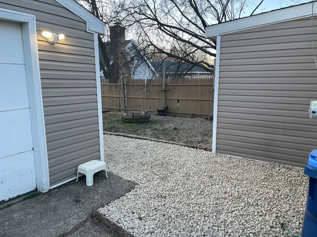 a backyard of a house