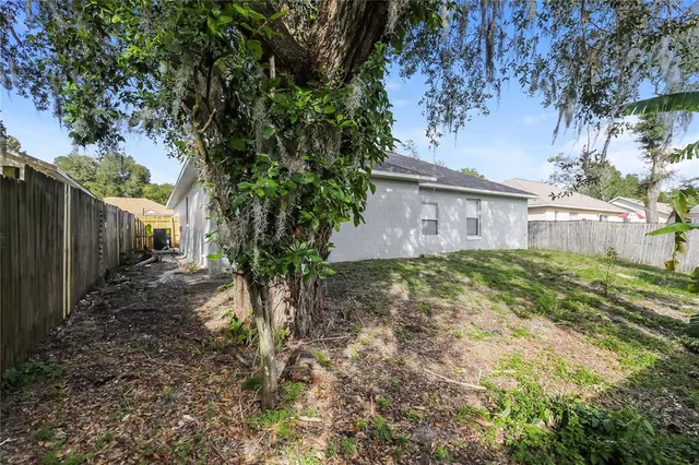 a view of house with backyard