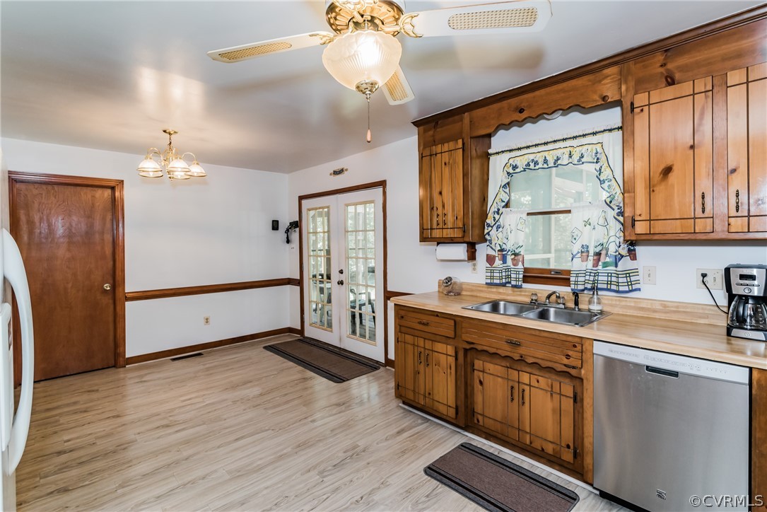 12720 River Road Chesterfield, VA 23838 - Photo 15 of 33 a kitchen with stainless steel appliances a sink cabinets and wooden floor
