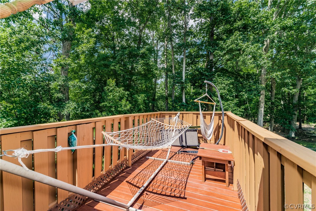 12720 River Road Chesterfield, VA 23838 - Photo 23 of 33 a view of balcony with wooden floor and outdoor seating