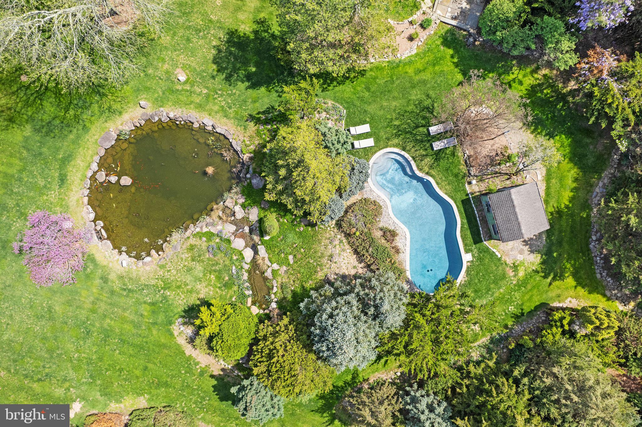 65 Covered Bridge Road New Hope, PA 18938 - Photo 114 of 117 Pool and Pond Aerial